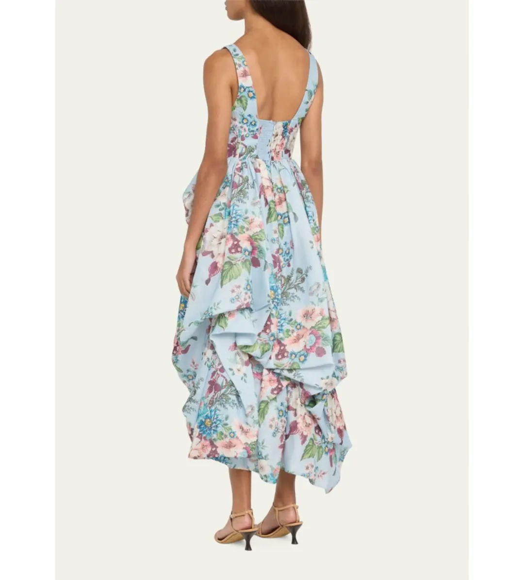 Zimmermann Matchmaker Draped Midi Dress Floral Size 3/AU 14 for rent on The Volte - main image