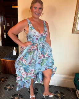 Zimmermann Matchmaker Draped Midi Dress Floral Size 3/AU 14 for rent on The Volte - image 2