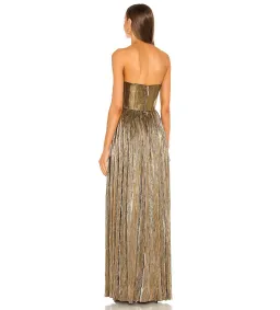 Bronx and Banco Strapless Gown Gold Size 8 for rent on The Volte - image 2