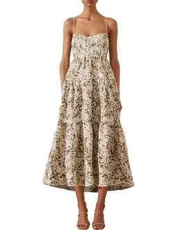SHONA JOY SUZETTE TIERED MIDI LINEN DRESS for rent on The Volte - image 3