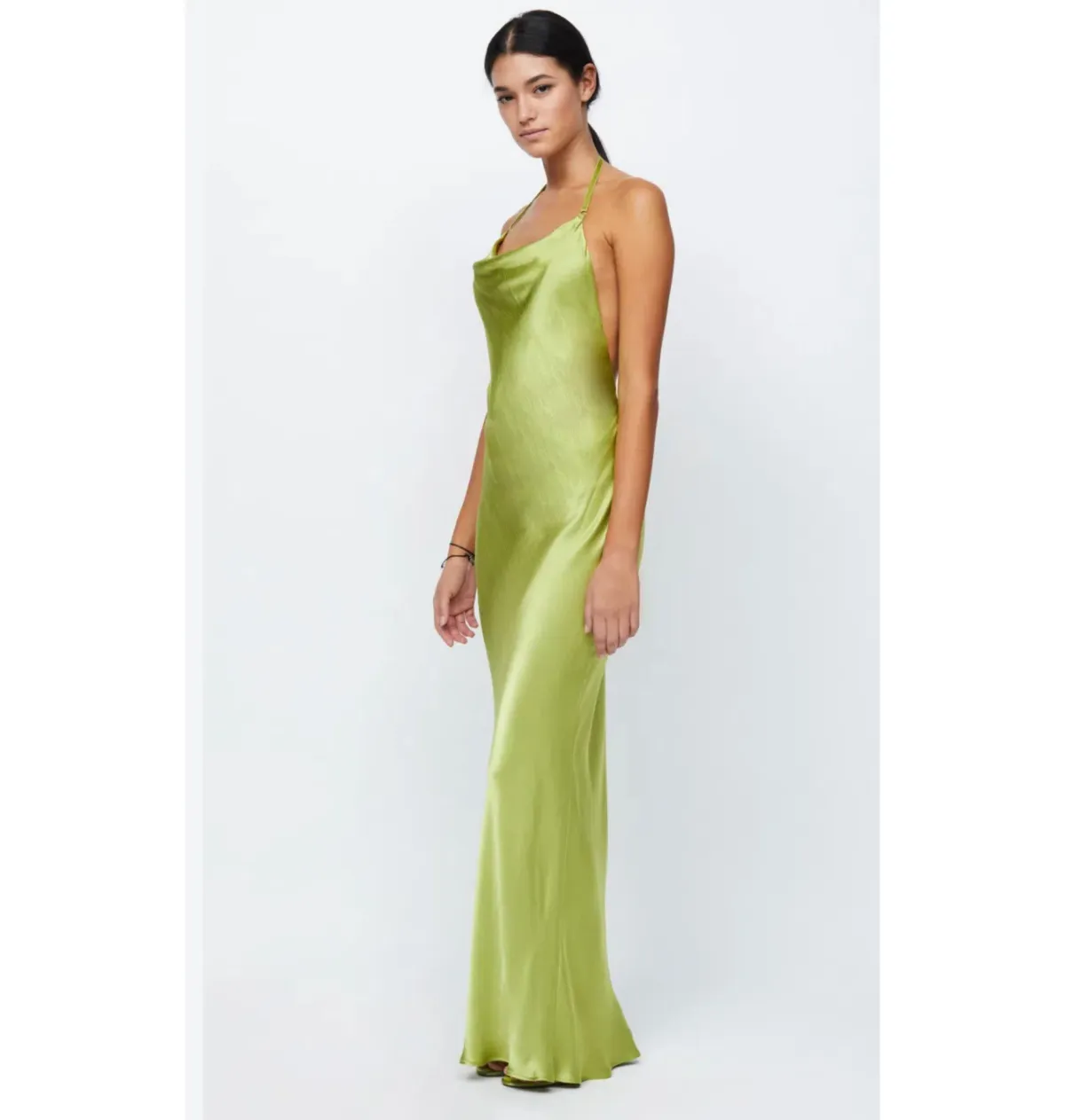 Bec & Bridge Odessa Halter Dress Chartreuse Green Size AU 12 - Image 2