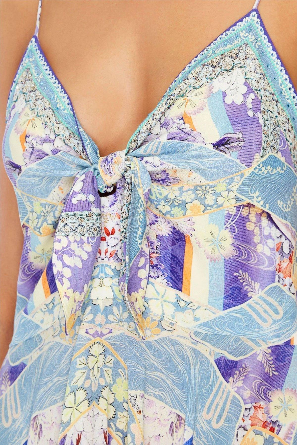 SHORT CAMILLA DRESS W/ TIE FRONT GIRL IN THE KIMONO - Image 5