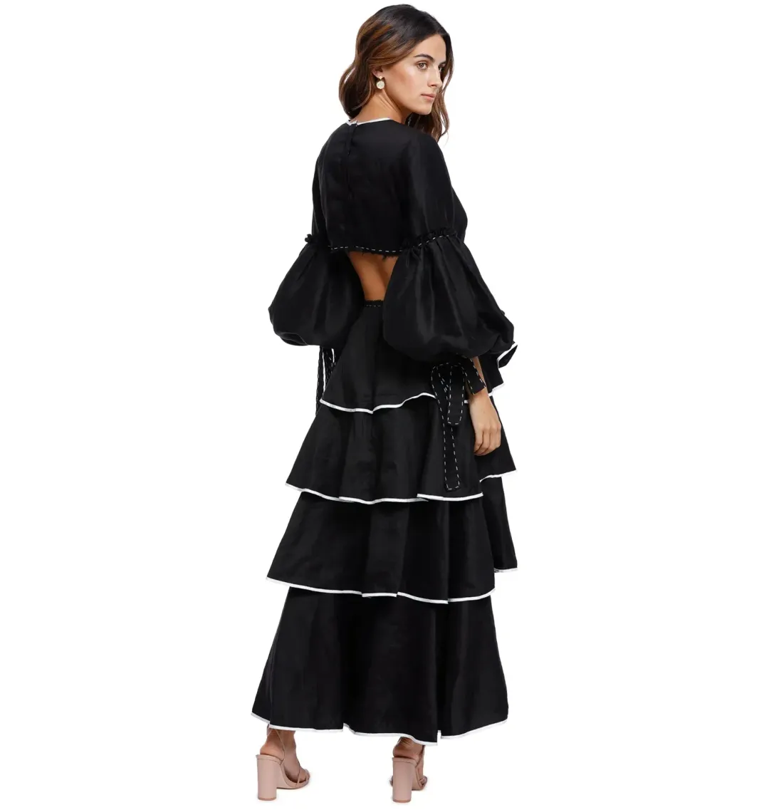 Aje Gracious Cut Out Dress Black Size AU 8 for rent on The Volte - main image