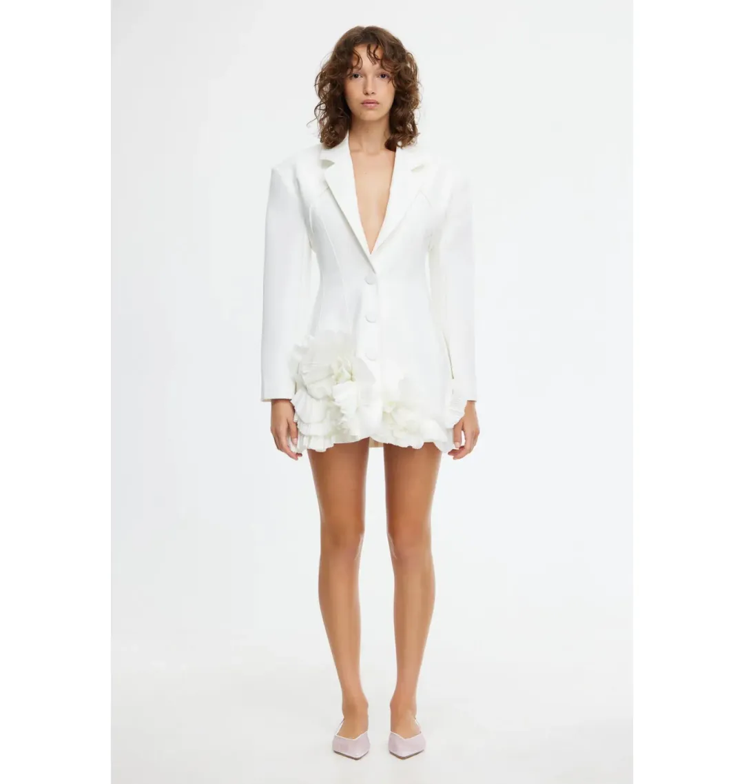 Acler Hampstead Blazer Dress In Ivory Size AU 10 for rent on The Volte - main image
