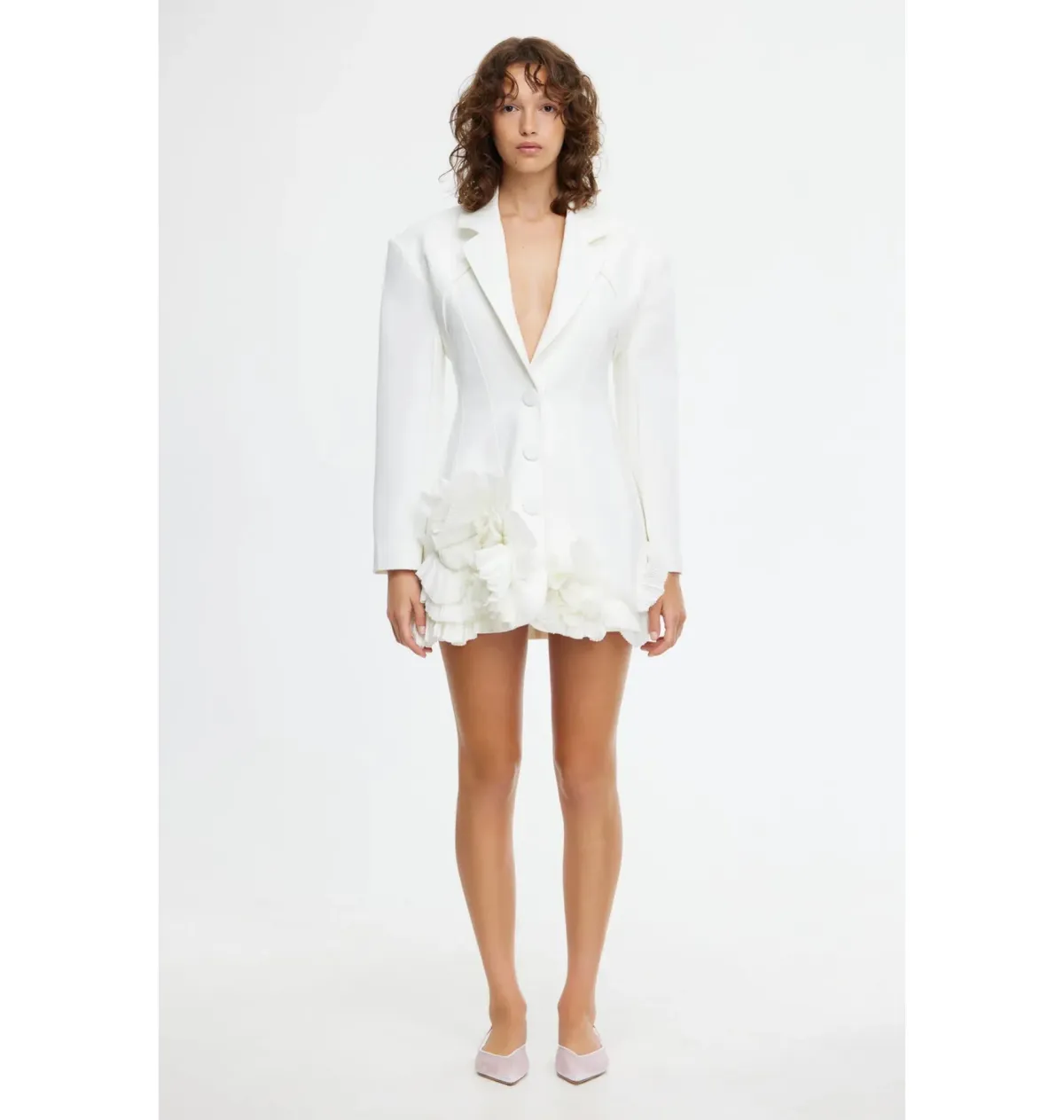 Acler Hampstead Blazer Dress In Ivory Size AU 10 for rent on The Volte - main image