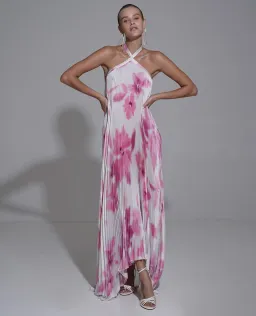 L'Idee Deesse Gown Jardin Pink Floral Print Size 12 for rent on The Volte - image 3