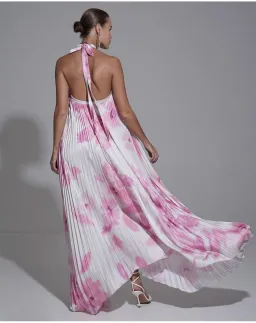 L'Idee Deesse Gown Jardin Pink Floral Print Size 12 for rent on The Volte - image 2