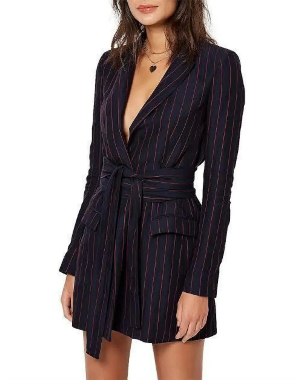 Bec & Bridge Mia Wrap Blazer Dress Blue Size AU 6 - Image 3