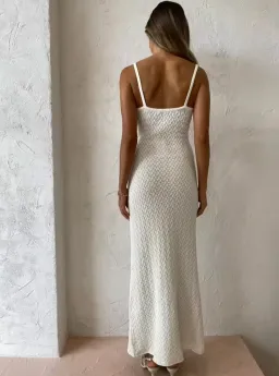 Bec & Bridge Effie Knit Key Maxi Dress Ivory Size XS / AU 6 for rent on The Volte - image 5