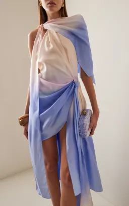 Zimmermann Natura Scarf Mini Dress in Blue Fields Size 0 / AU 8 for rent on The Volte - image 2