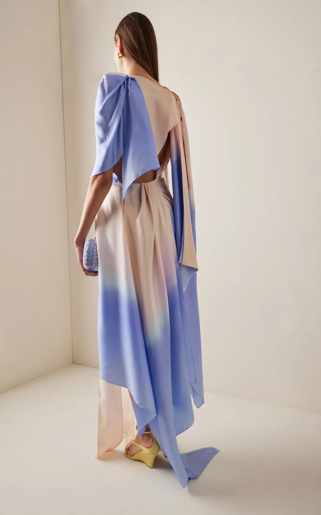 Zimmermann Natura Scarf Mini Dress in Blue Fields Size 0 / AU 8 for rent on The Volte - main image