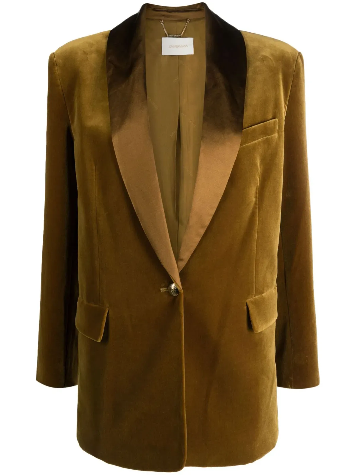 Zimmermann Lyrical Velvet Blazer and Mini Skirt Set Chartreuse Size 0 / AU 8 - Image 3