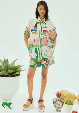 Alemais Nadia Shirt and Short Set Print Size 8 for rent on The Volte - image 1
