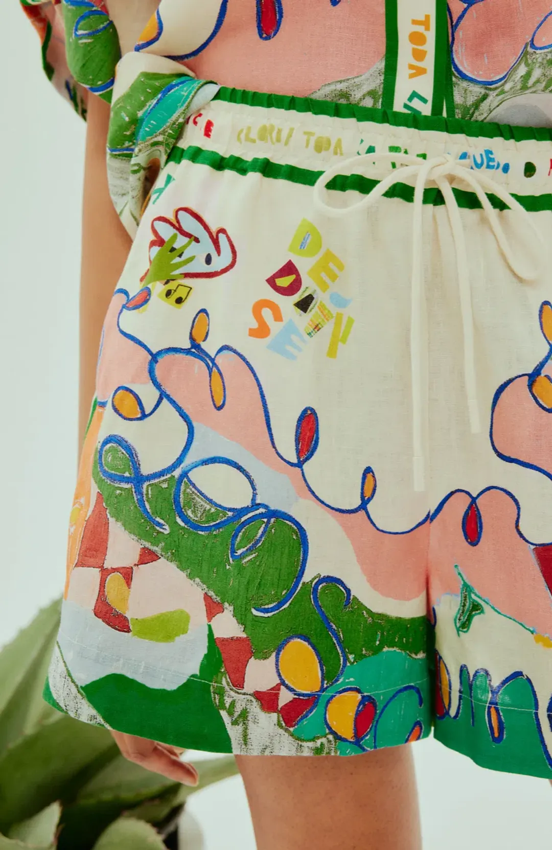 Alemais Nadia Shirt and Short Set Print Size 8 for rent on The Volte - main image
