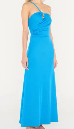 Christopher Esber Concave Stone Cami Dress in Boston Blue Size 8 for rent on The Volte - image 2