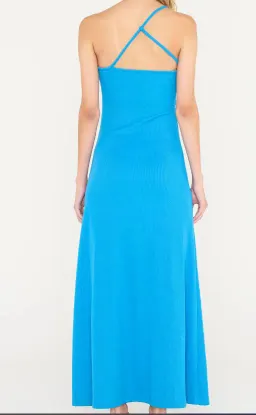 Christopher Esber Concave Stone Cami Dress in Boston Blue Size 8 for rent on The Volte - image 3