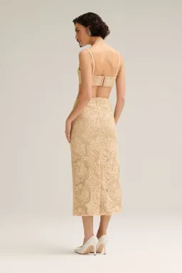 Scanlan Theodore Lace Bralette Size 10 & Shorts Size 10 & Loose Fit Jacket Size 6 Set Antique for rent on The Volte - image 5