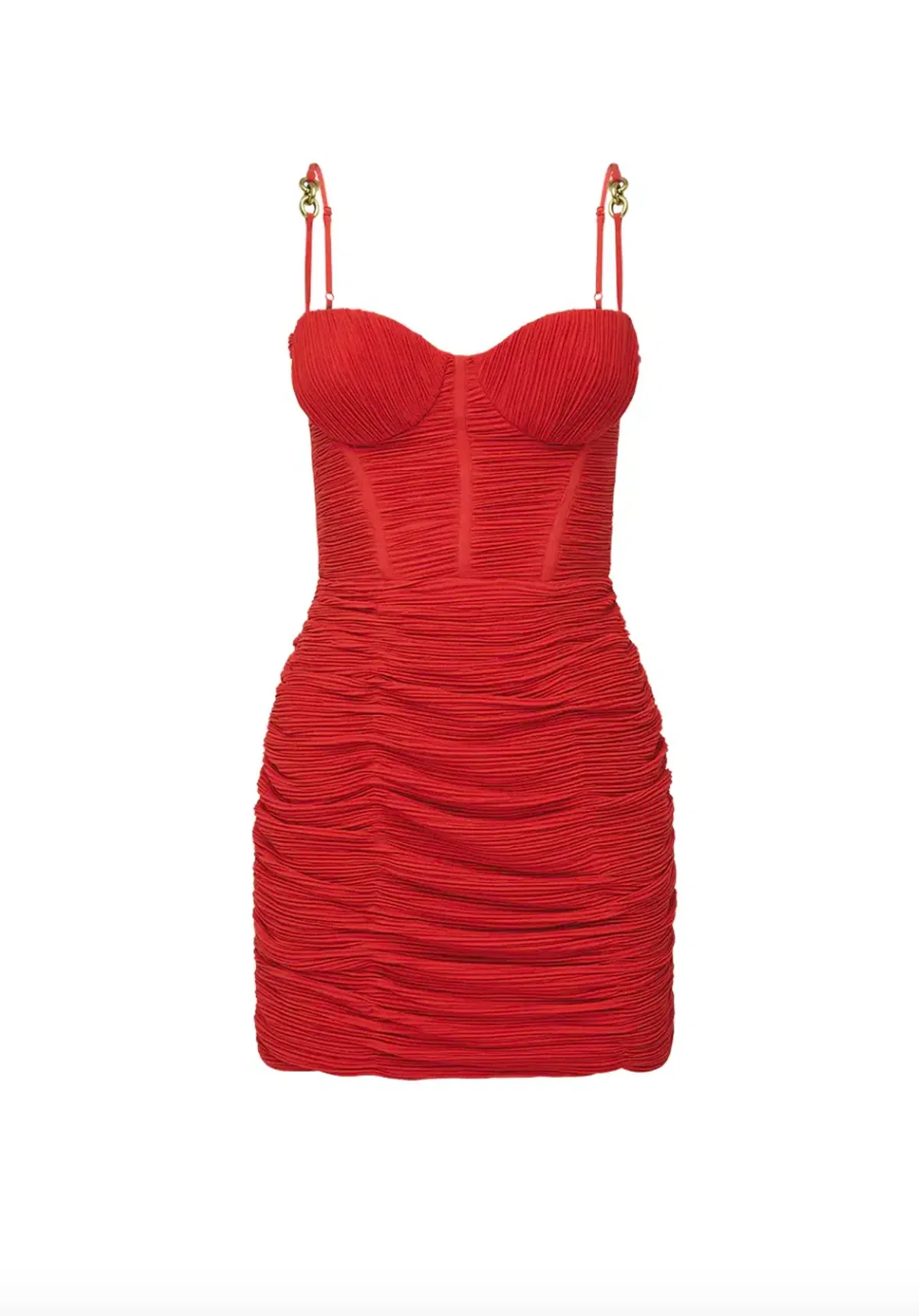 Manning Cartell Double time Pleat Mini Dress Red Size 8 - Image 4