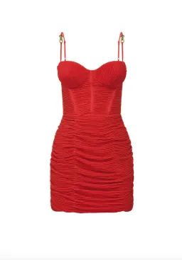 Manning Cartell Double time Pleat Mini Dress Red Size 8 for rent on The Volte - image 4