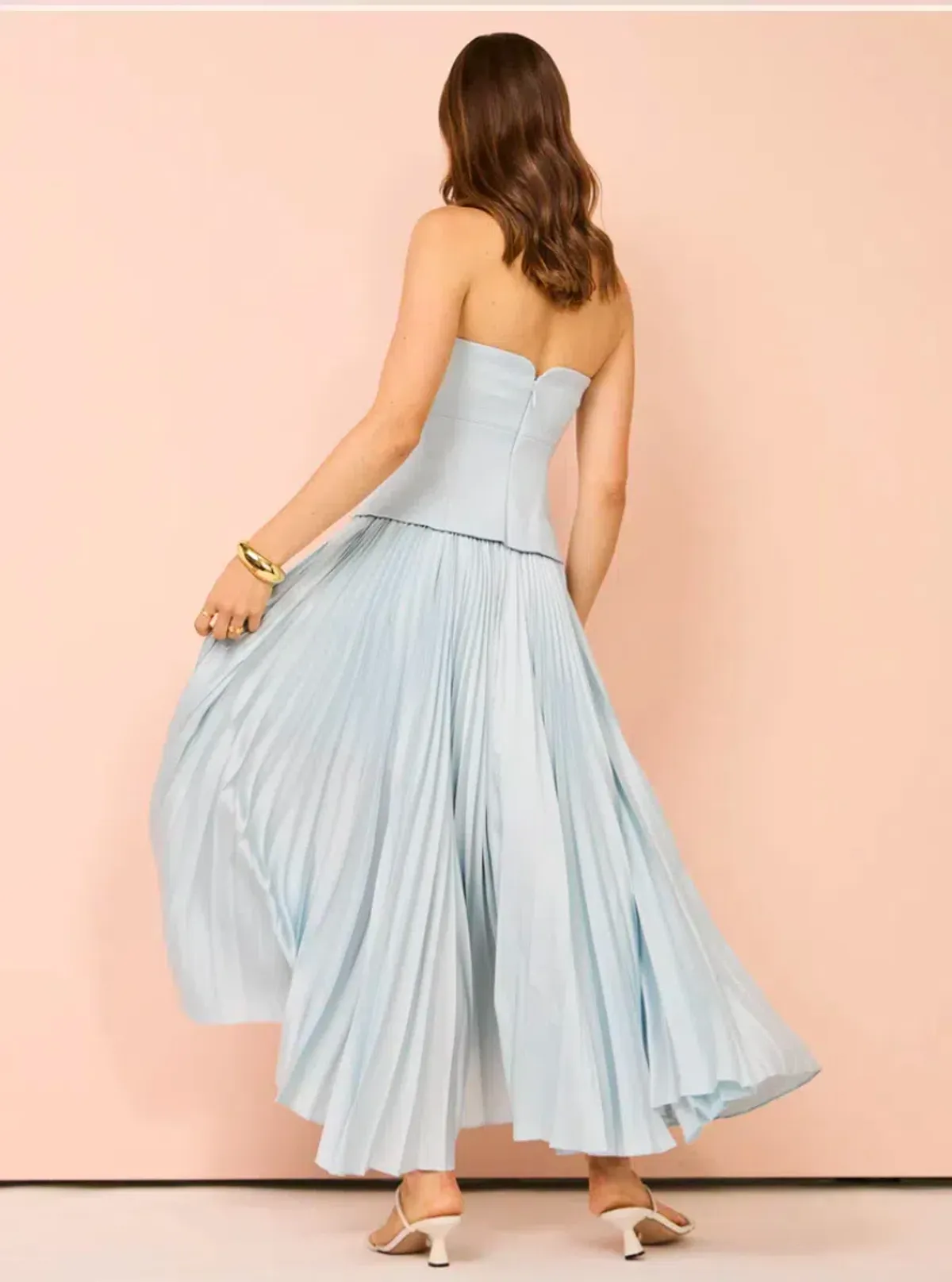 Acler Avonlea Midi Dress In Celeste Blue Size 6 - Image 3