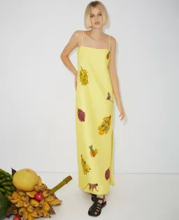 Alemais Diamond Dancer Midi Dress Yellow Size 8 for rent on The Volte - image 1