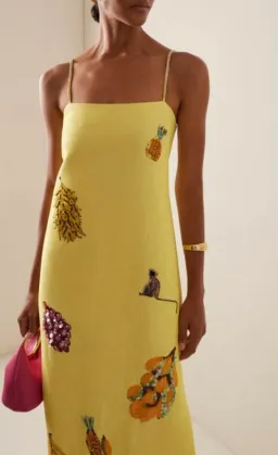 Alemais Diamond Dancer Midi Dress Yellow Size 8 for rent on The Volte - image 4