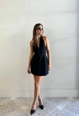 Camilla and Marc Petra Halterneck Mini Dress Black Size 8 for rent on The Volte - image 3