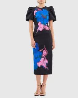 Rebecca Vallance Acid Bloom Midi Dress Floral Size 12 for rent on The Volte - image 4
