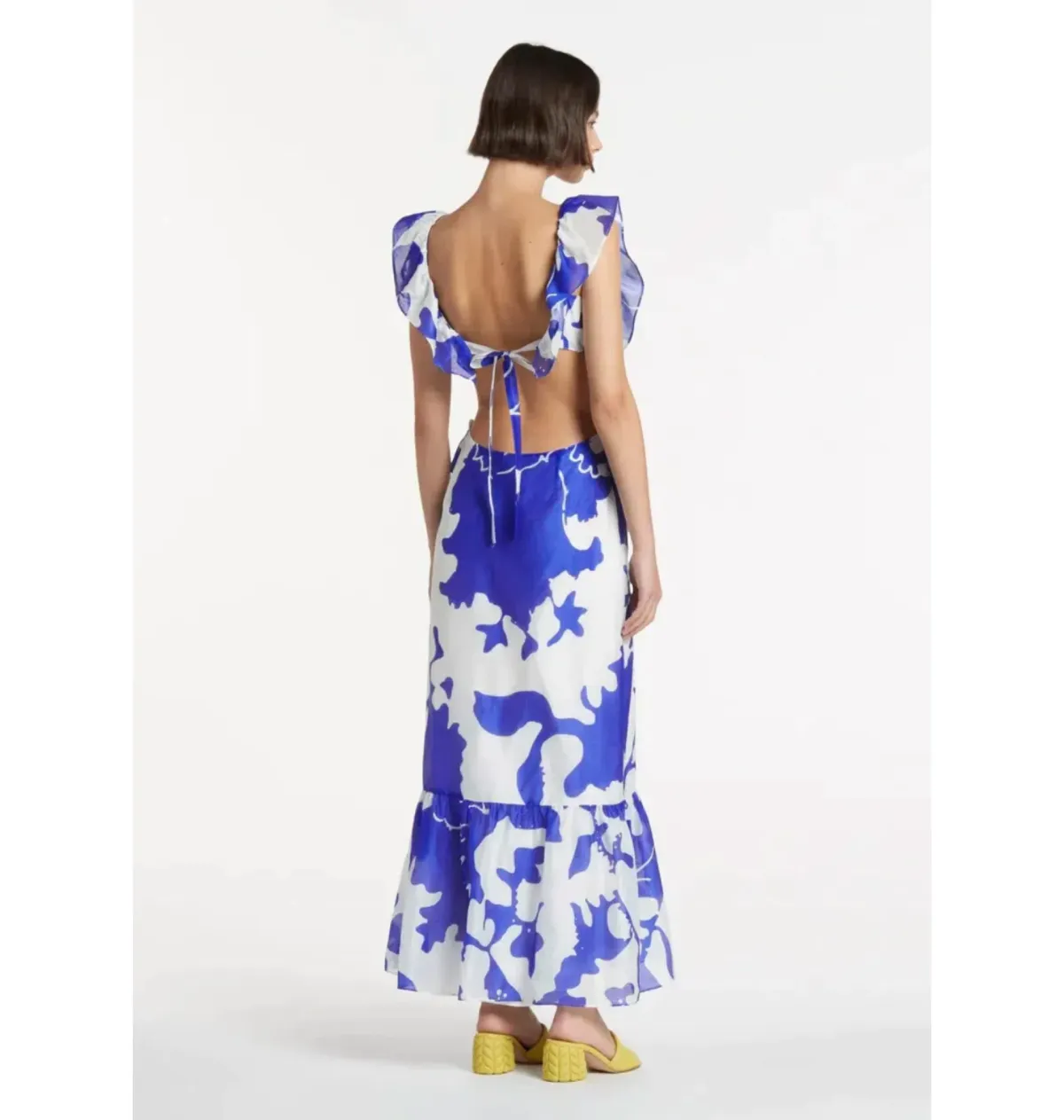 Sir The Label Vivi Frill Dress Merce Abstract Print Size AU 6 - Image 3