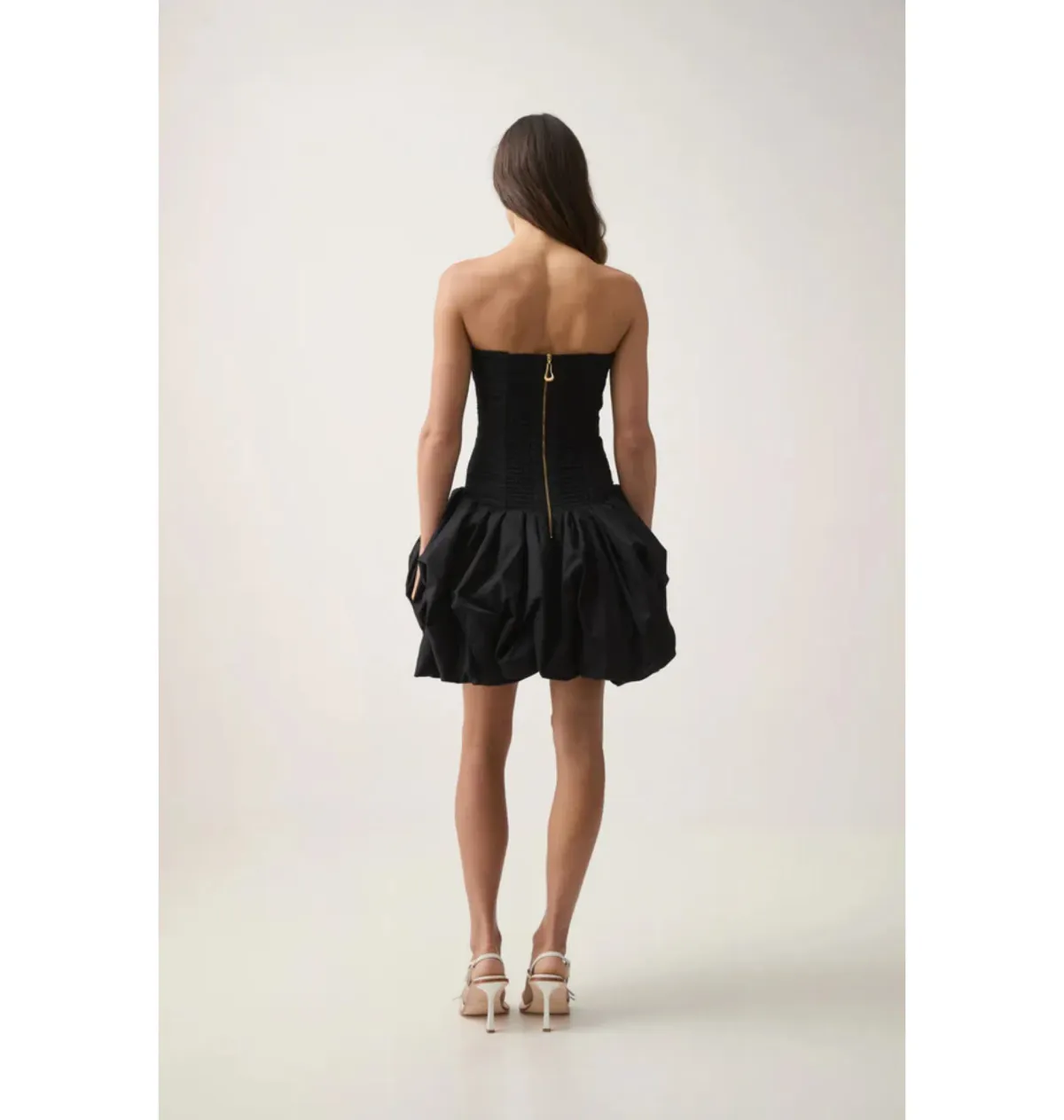 Aje Violette Bubble Hem Mini Dress in Black Size AU 8 - Image 3
