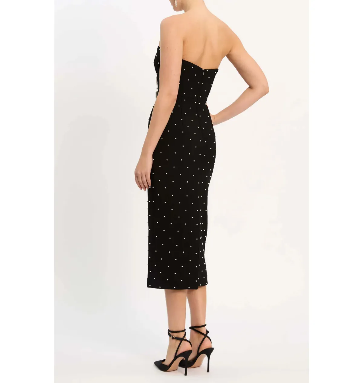 Rebecca Vallance Veronica Midi Dress in Black Size AU 10 - Image 3