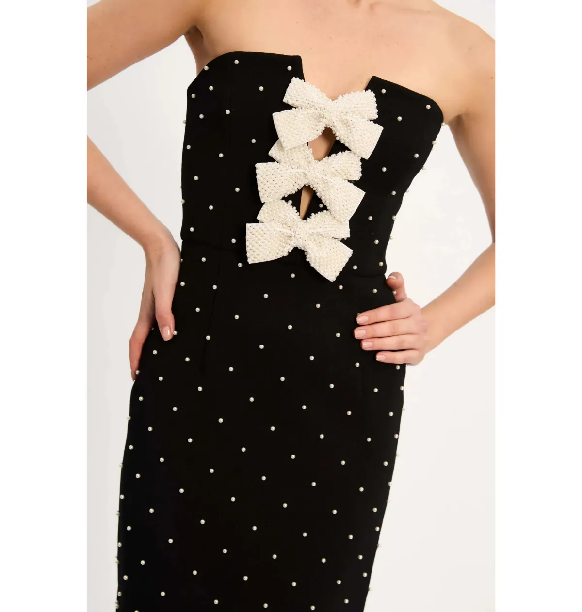 Rebecca Vallance Veronica Midi Dress in Black Size AU 10 - Image 2
