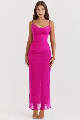 House of CB Nalini Maxi Dress Fuchsia Size XS for rent on The Volte - image 1