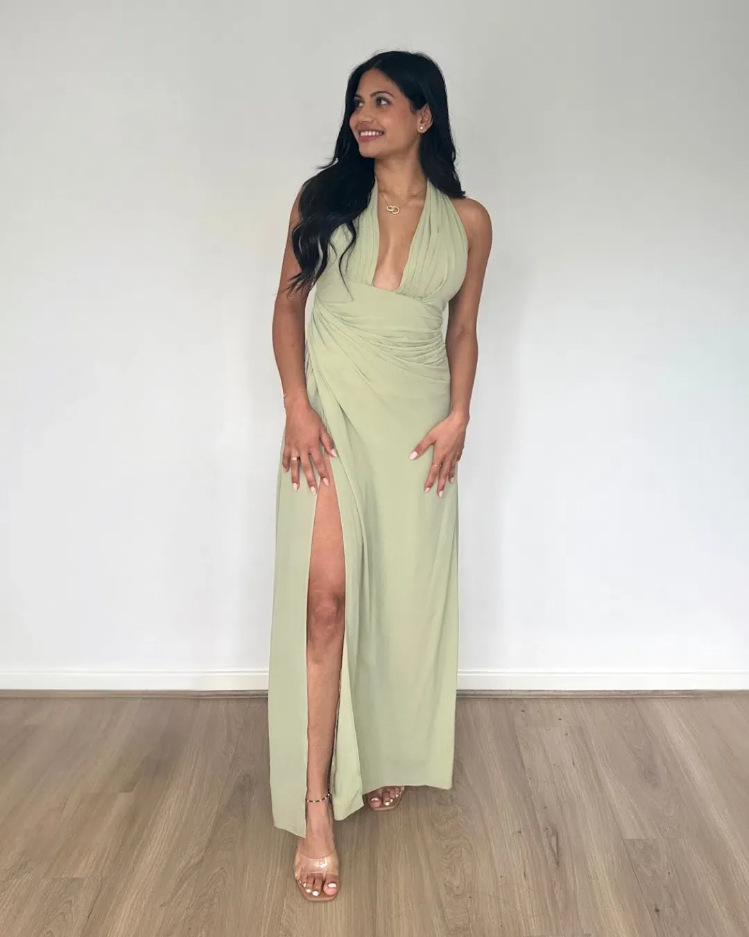 Calia Collection Antonia Dress Sage Size 8 for rent on The Volte - main image