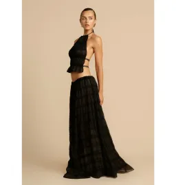Arcina Ori Juliette Halter Top and Maxi Skirt Set in Black Size Small / AU 8 for rent on The Volte - image 3