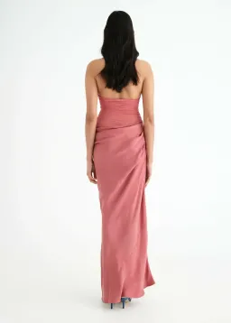 Benni Gina Halter Dress in Rose Size AU 8 for rent on The Volte - image 2