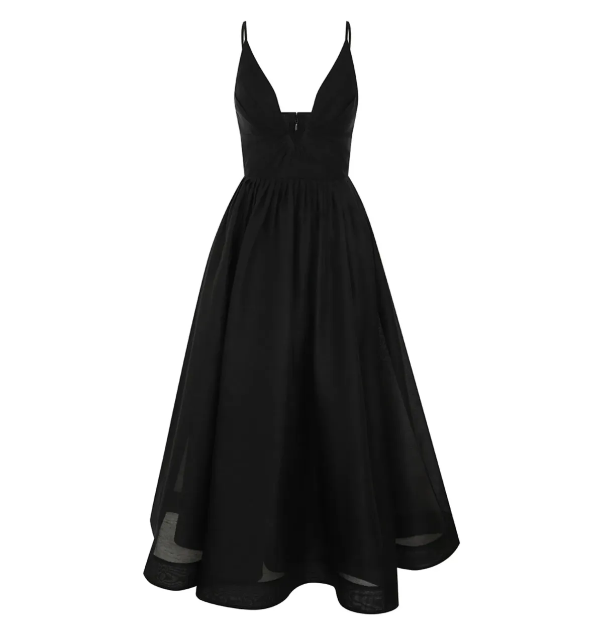 Zimmermann Illustration V Neck Midi Dress in Black Size 0 / AU 8 - Image 3