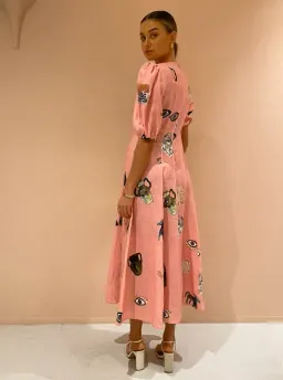 Alemais Cleo Midi Dress in Pink Size AU 12 for rent on The Volte - image 4