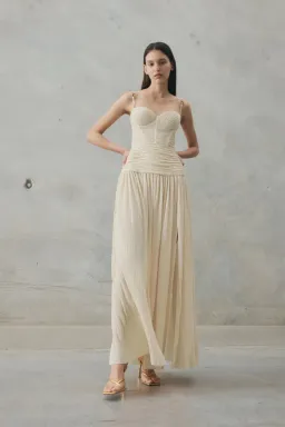 Manning Cartell Double Time Pleat Dress Nougat Size 6 for rent on The Volte - image 3