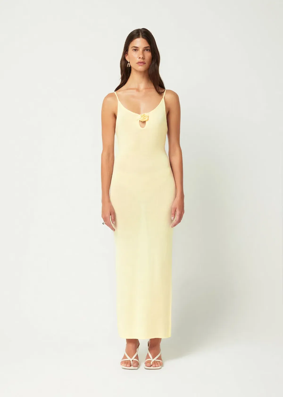 Maison Essentiele Knitted Maxi Dress White Size 8 - Image 1
