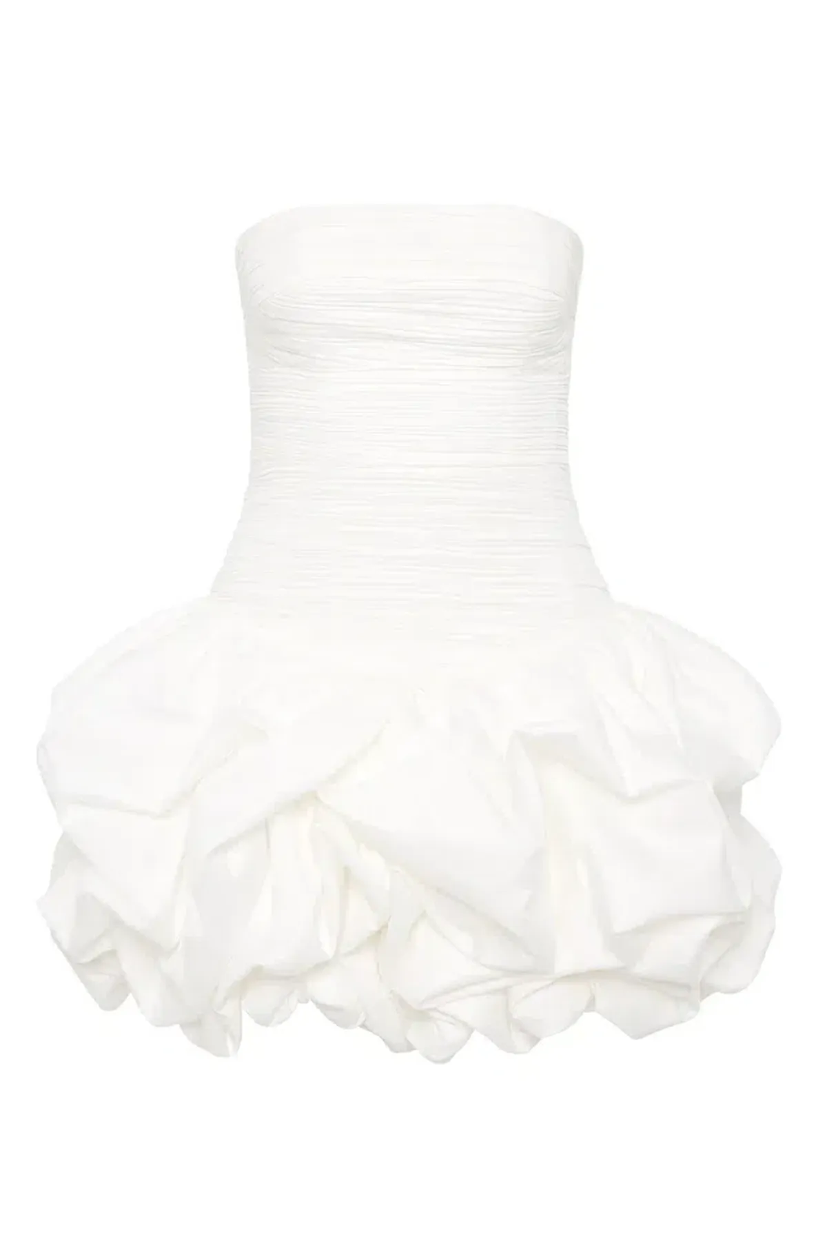 Aje Violette Bubble Hem Mini Dress Ivory Size 8 - Image 9