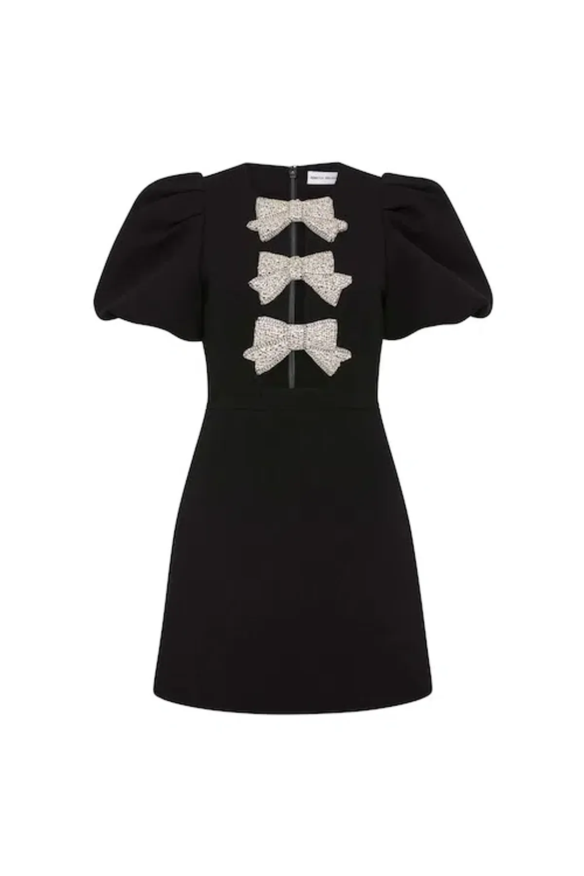 Rebecca Vallance Juliana Puff Sleeve Mini Dress Black Size 12 - Image 5