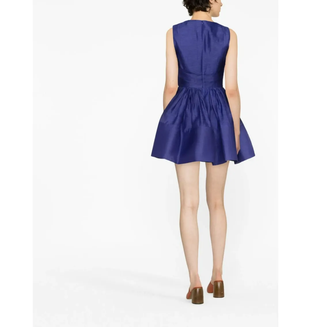 Zimmermann Tama V Neck Mini Dress Blue Size 1 / AU 10 for rent on The Volte - main image