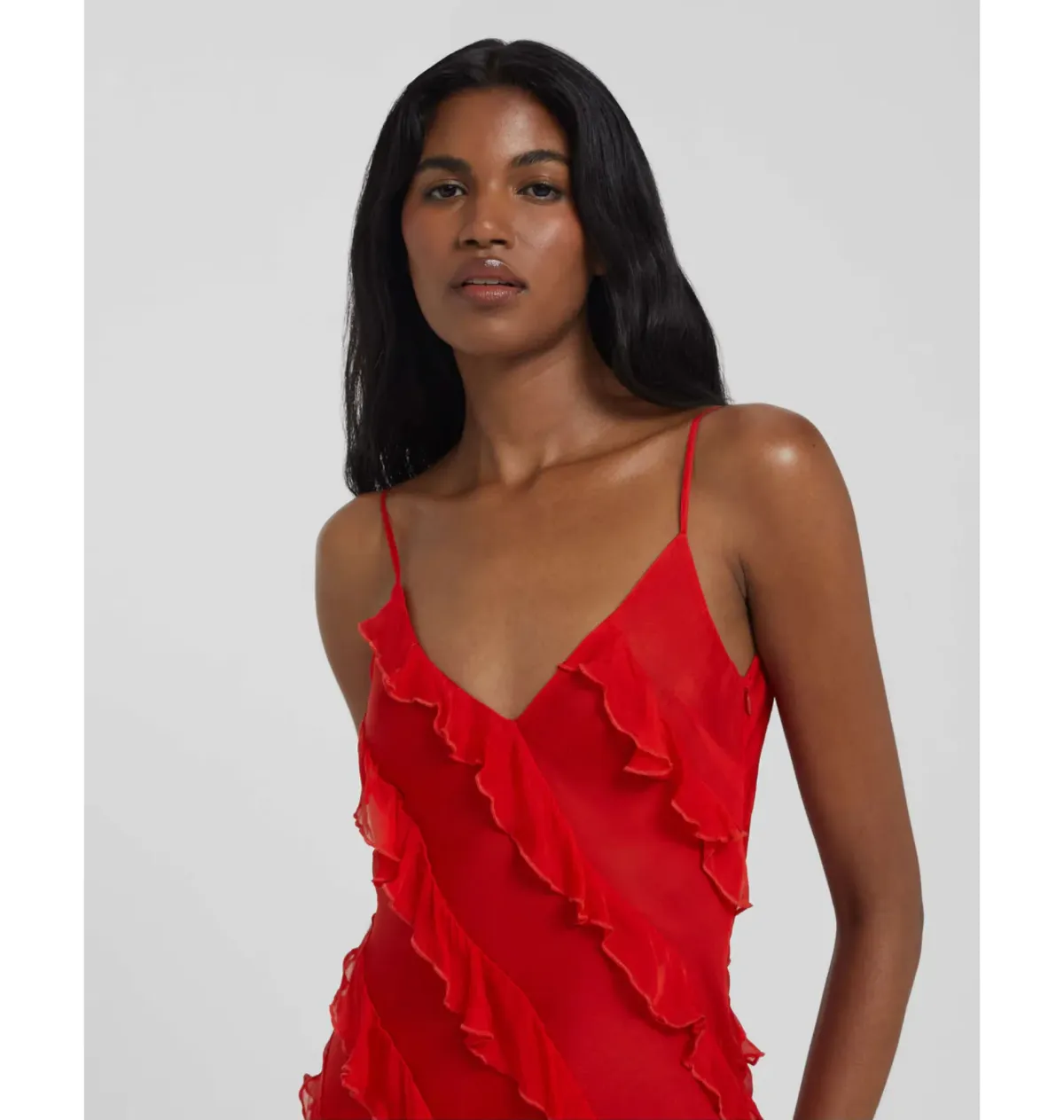 Rat & Boa Cecelia Ruffle Maxi Dress Red Size S / AU 8 - Image 2
