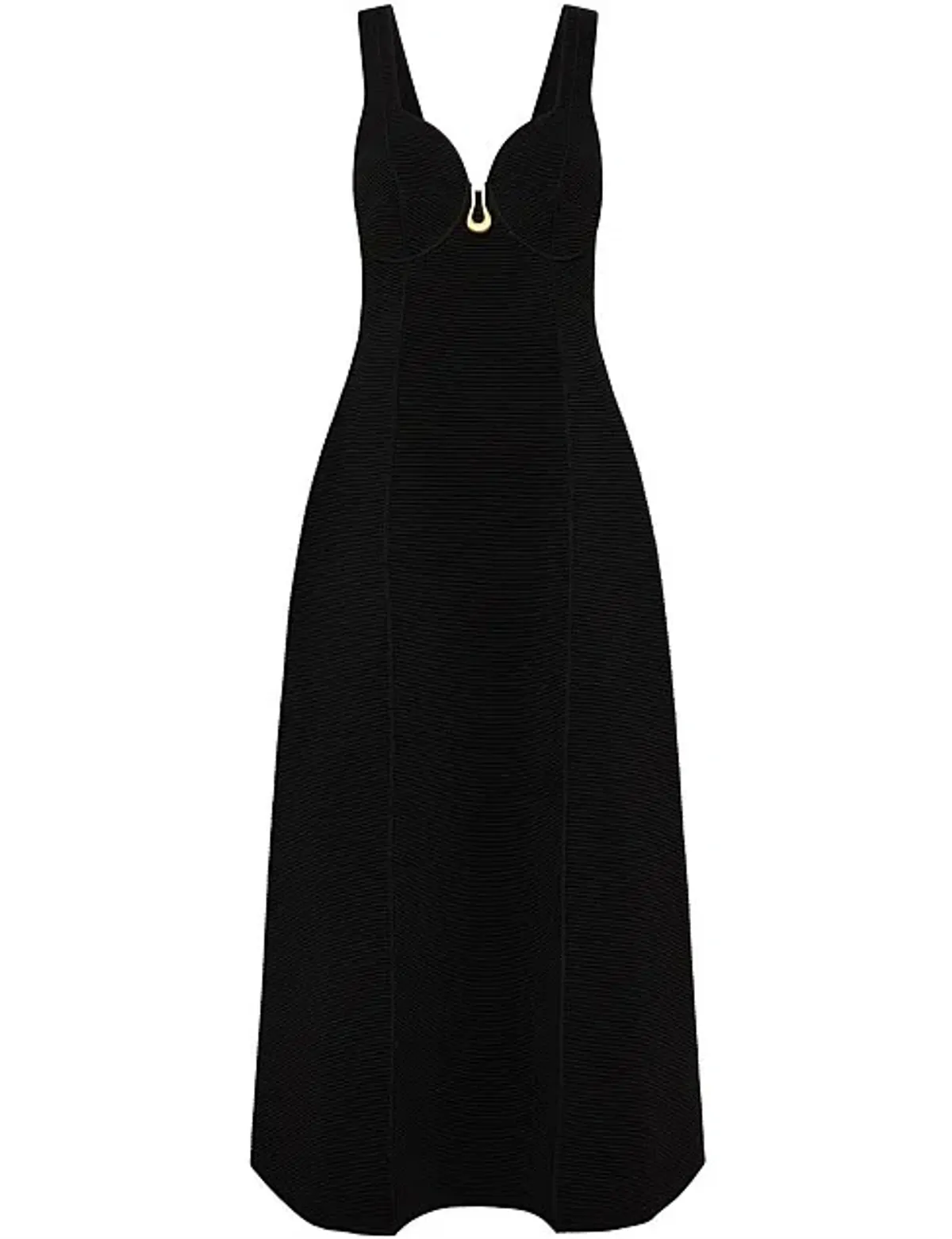 Aje Sylvette Knit Midi Dress Black Size AU 10 - Image 5