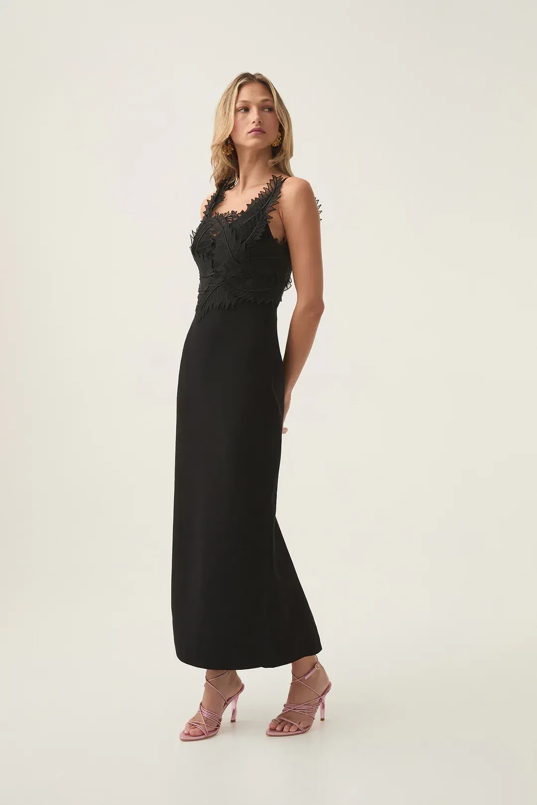 Aje Daisy Knit Maxi Dress Black Size AU 10 for rent on The Volte - main image