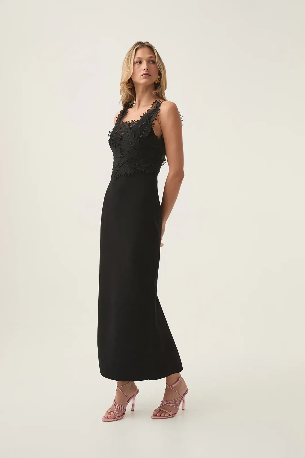 Aje Daisy Knit Maxi Dress Black Size AU 10 - Image 2