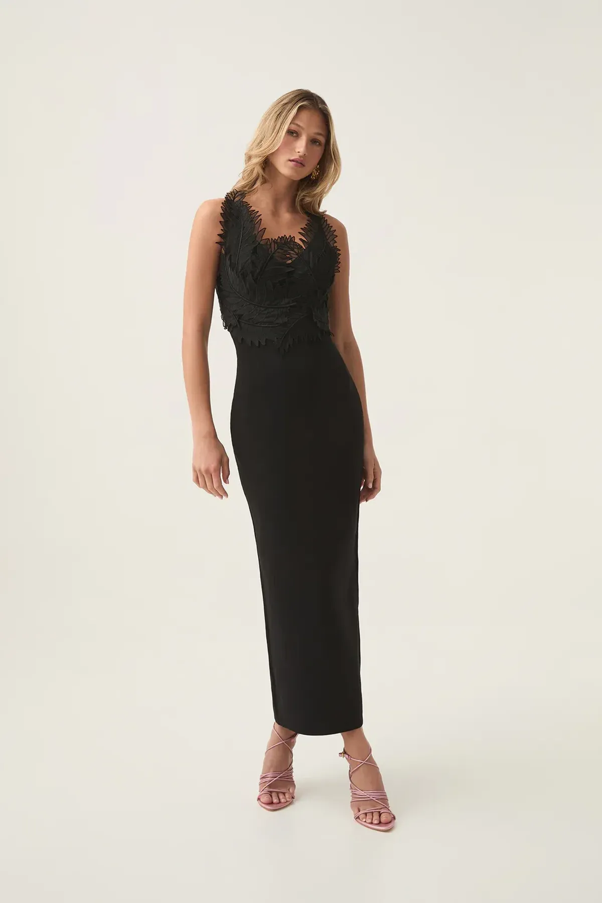Aje Daisy Knit Maxi Dress Black Size AU 10 - Image 1