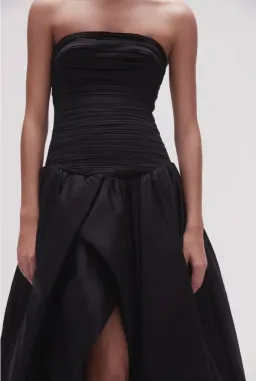 Aje Violette Bubble Hem Maxi Dress Black Size AU 10 for rent on The Volte - image 2