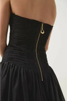 Aje Violette Bubble Hem Maxi Dress Black Size AU 10 for rent on The Volte - image 3